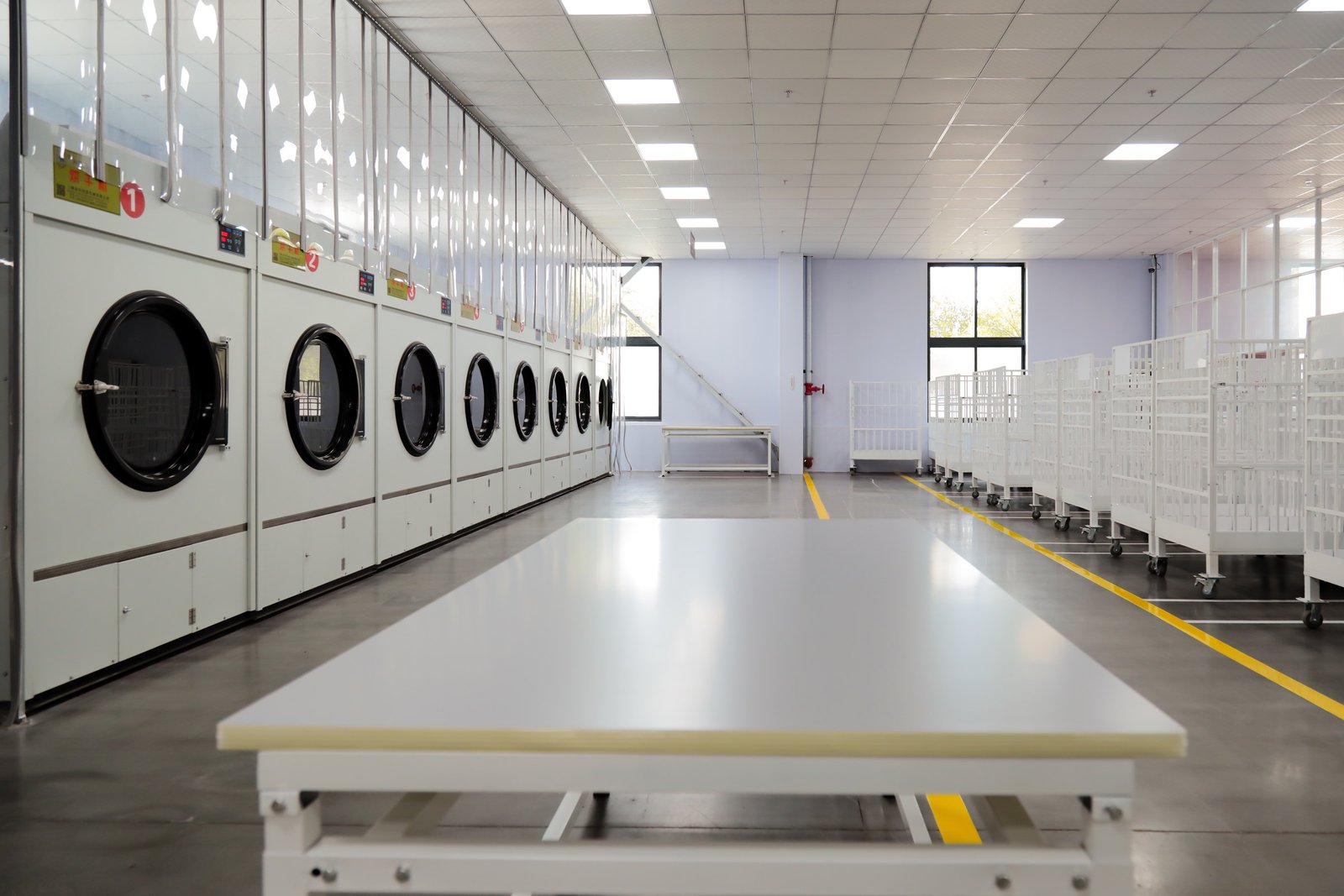 Factory washing line